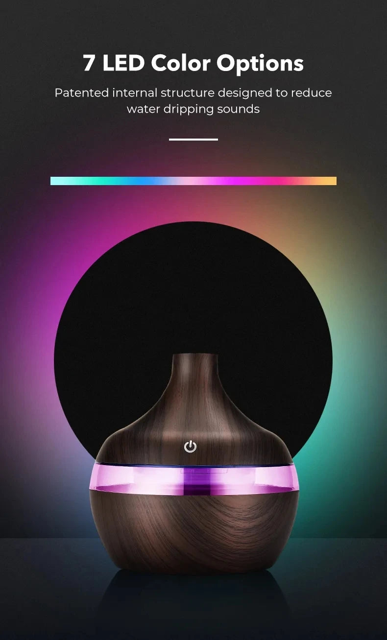 Humidificateur d'air électrique à ultrasons en bois