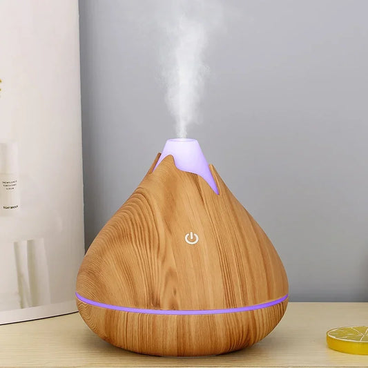 Diffuseur d'Huiles Essentielles en Bois – 350ml | Lumière LED 7 Couleurs
